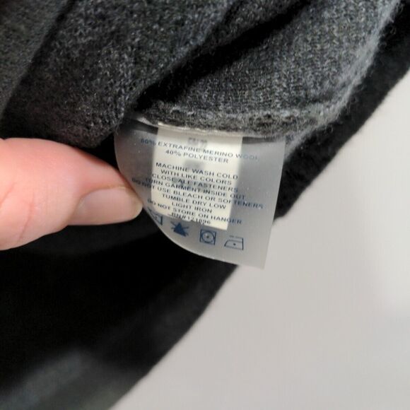 Title Nine Womens Super Power 1/4 Zip Merino Blend Sweater Size Small Green/Gray - Picture 6 of 11